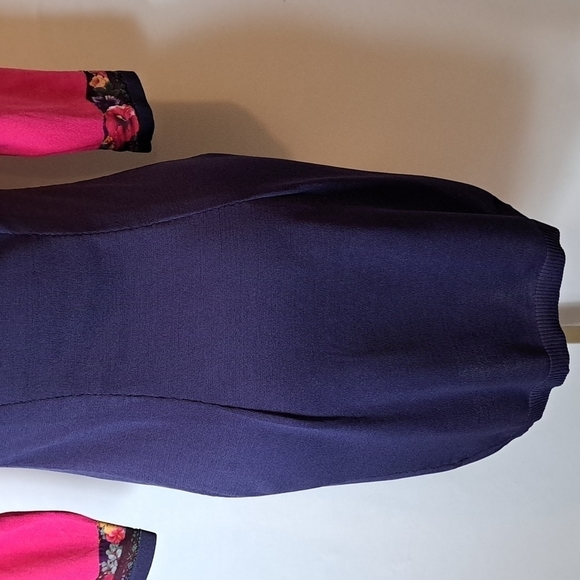 DENG HAO DESIGNER LIGHTWEIGHT PINK & BLUE KNIT DRESS - Picture 6 of 8